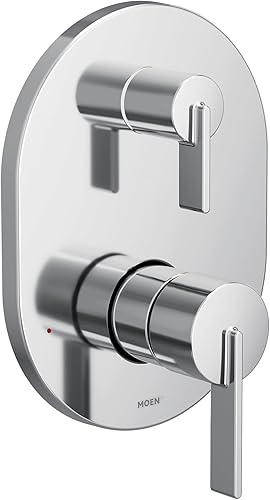 Moen Cia UT3331 M-CORE Serie 3 - Moldura de ducha con 2 manijas con válvula de transferencia integrada, requiere válvula, cromo