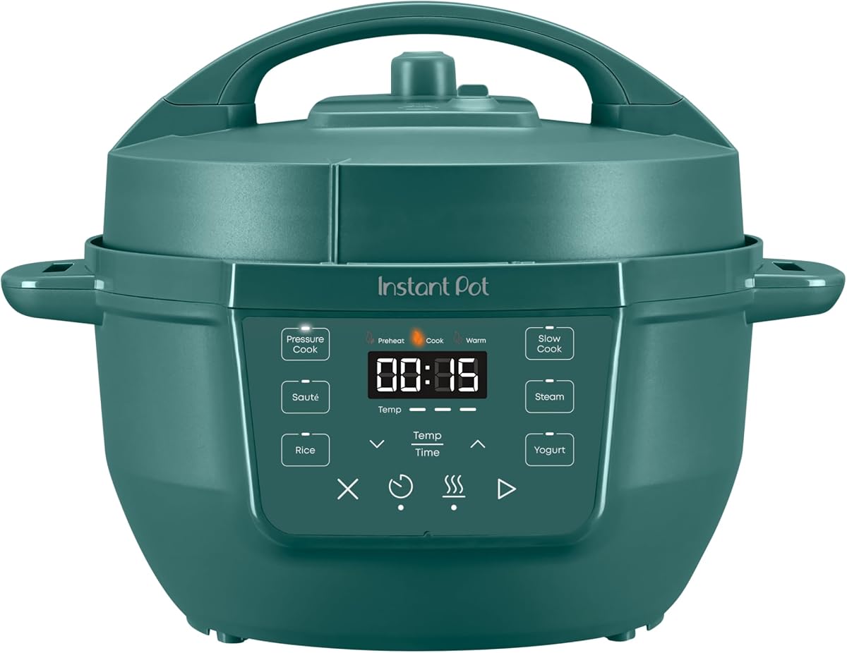Instant Pot 4QT RIO Mini 7 en 1 multiolla, olla a presión, cocción lenta, salteado, vapor, arrocera, yogur y calentador, eucalipto, 4 cuartos