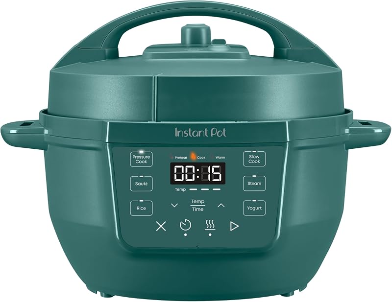 Instant Pot 4QT RIO Mini 7 en 1 multiolla, olla a presión, cocción lenta, salteado, vapor, arrocera, yogur y calentador, eucalipto, 4 cuartos