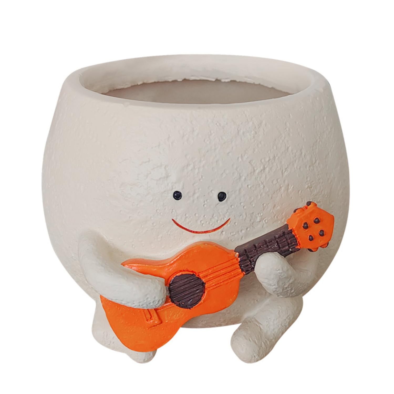 Garden Decoration Creative Flower Pot Chair/Swing Smile Face Planter Resin Hanging Cute Head Planters Creative Rocking Succulent Pot Home Garden Flower Container (Style C)