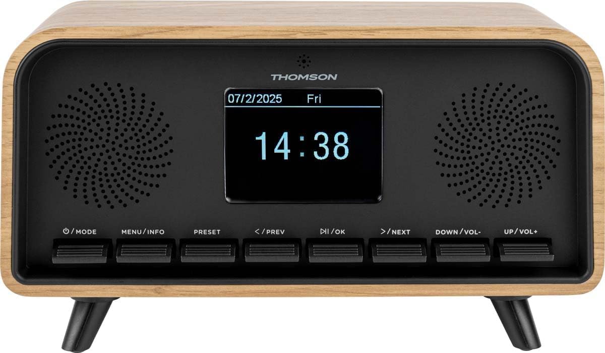 Radio réveil Bluetooth Vintage Gamme Cosy, Versione Dab Thomson RT850DABBT (RT850DABBT)