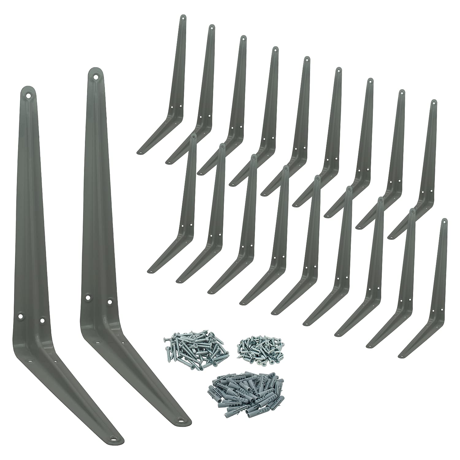 Supports d'étagère en L pour réparer un rayonnage affaissé et fixer des tablettes