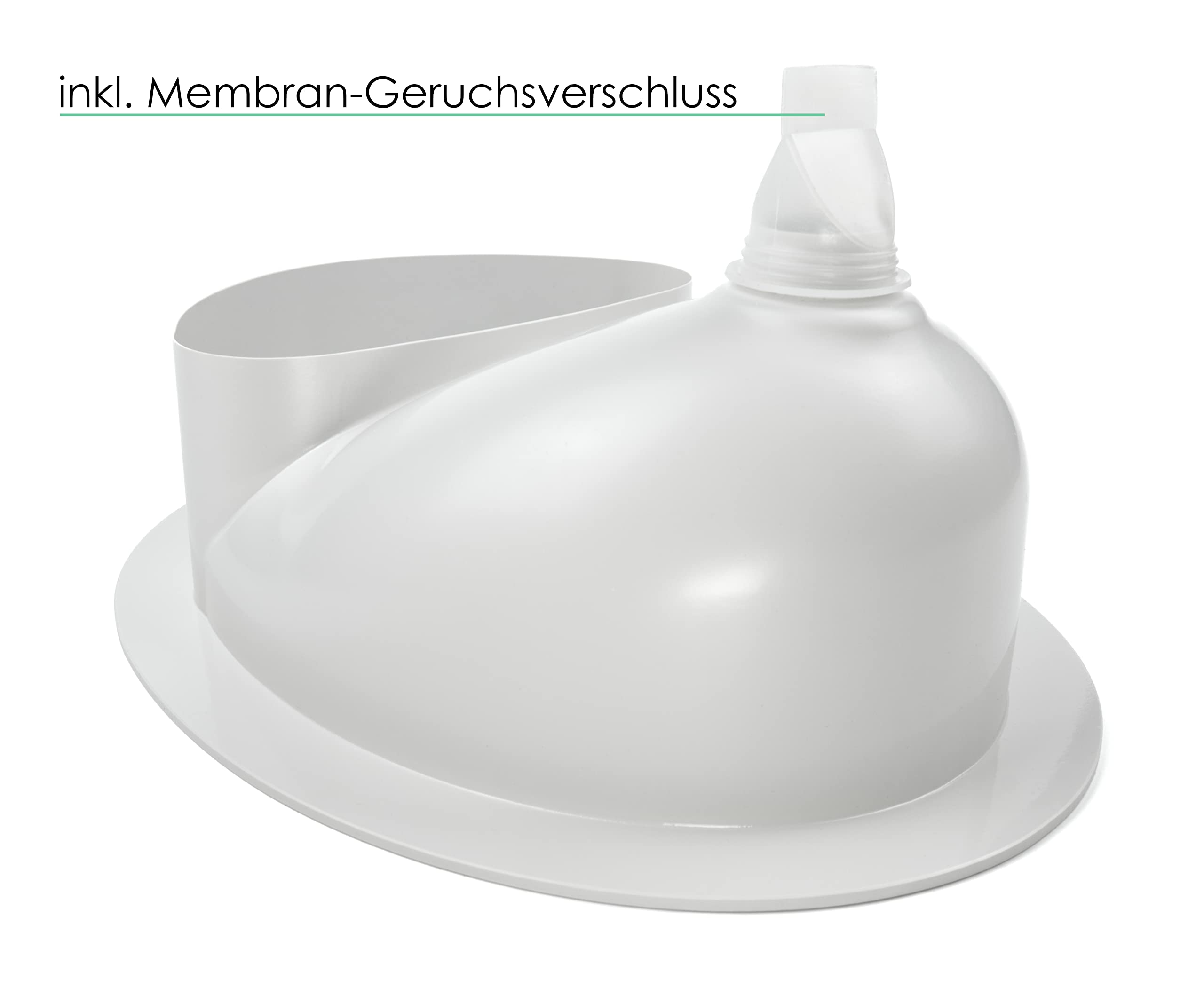 Trenneinsatz für Trockentrenntoilette inkl. Geruchsverschluss | Urin-Separator für DIY-Trenntoilette & Komposttoilette | Für Camper, Wohnmobil, Tinyhouse, Boot | Einfacher Einbau