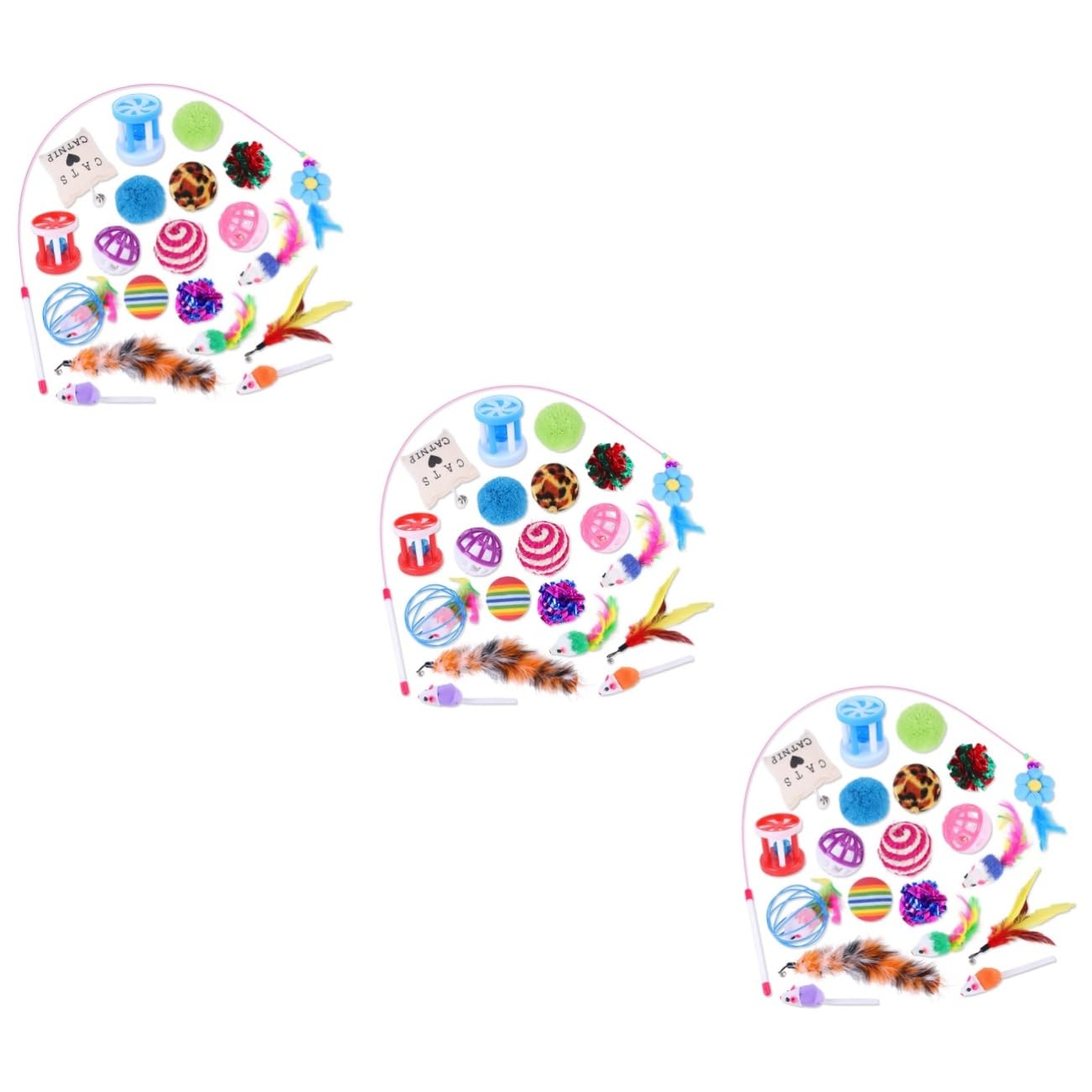 FOMIYES Ensemble De 60 Jouets Interactifs pour Chats Clochettes Et Jouets Amusants pour Chats