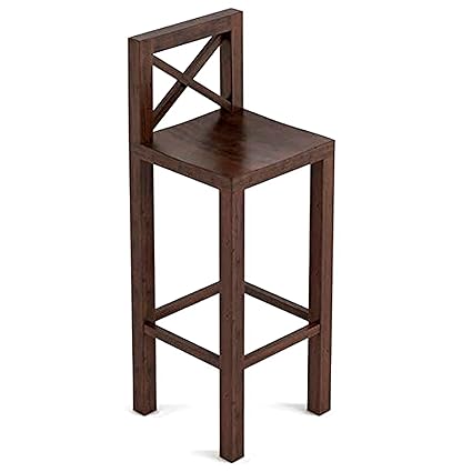 INDIGO INTERIORS Wooden Bar Chair Counter Height Bar Stool for Bar Kitchen Home Bar (1)
