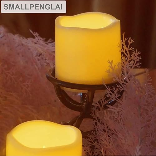 Miniatura 4 de Velas de pilar impermeables para exteriores sin llama con temporizador, funciona con pilas, juego de velas LED eléctricas para regalo, decoración