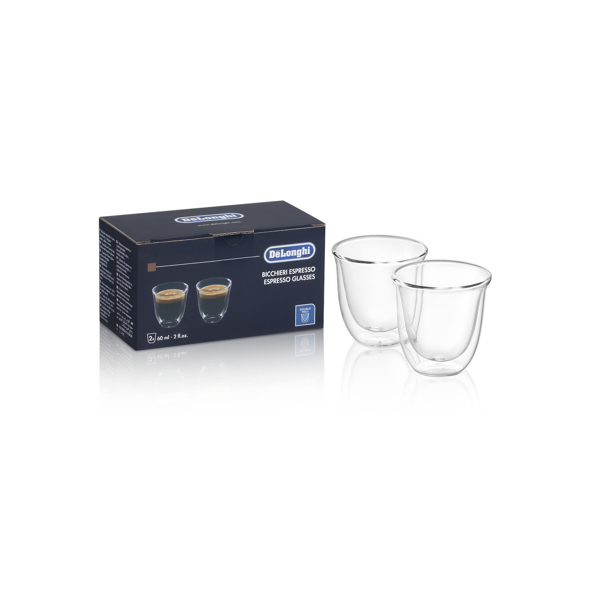 De'Longhi Perfetto Magnifica S ECAM22.110.B Macchina da Caffè Automatica per Espresso e Cappuccino Caffè in Grani o in Polvere spegnimento automatico + 2 Tazzine di Vetro a Doppia Parete da 60ml