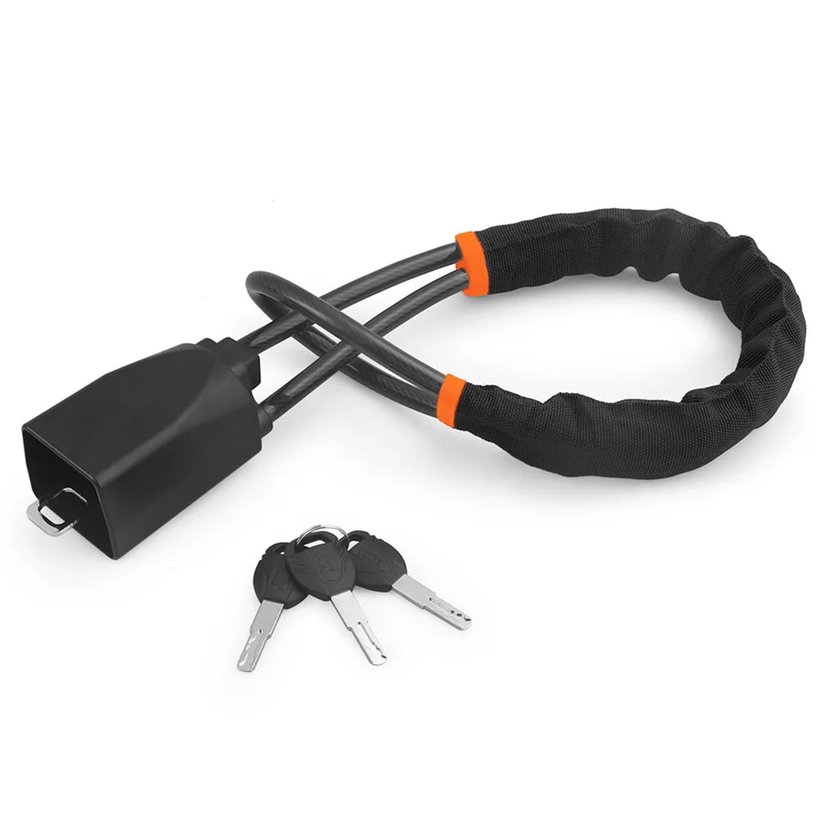 Blocco per Volante e Cintura di Sicurezza, Presa for Cintura di Sicurezza in Corda d'Acciaio for Camion 3 Chiavi(Black)