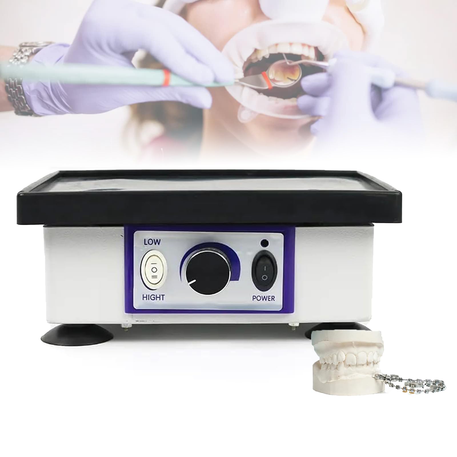 Oscilador de yeso dental de 120W con base antideslizante y velocidad ajustable 8