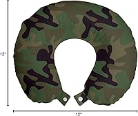 Vista 76 de Lunarable Teal Travel Pillow Neck Rest, Aquatic Fauna Theme Hand Drawn Style Various Starfish in Blue Shades, Memory Foam Traveling Accessory for