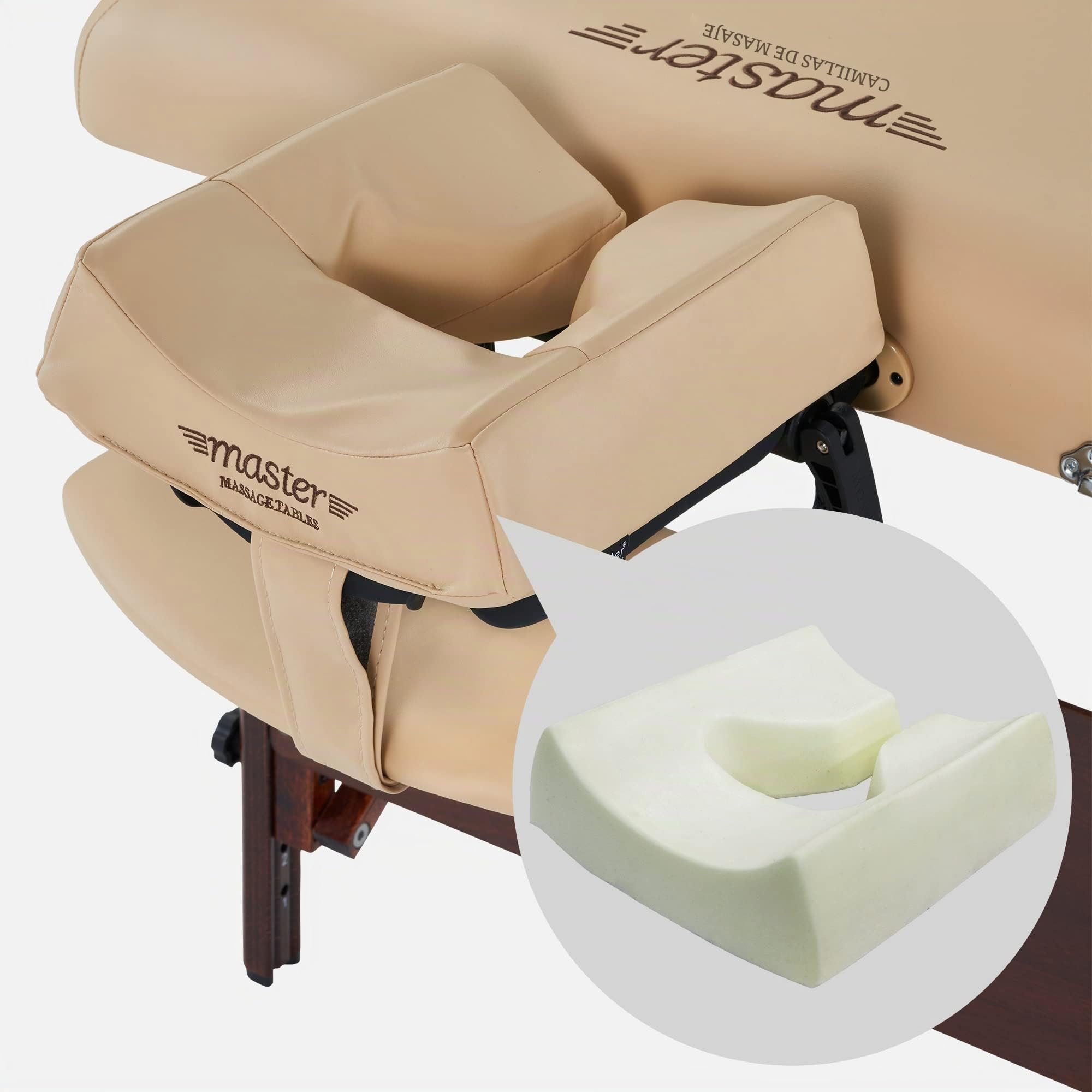 Master Massage del Ray Pro - Mesa de Masaje portátil (71 cm), Color Beige