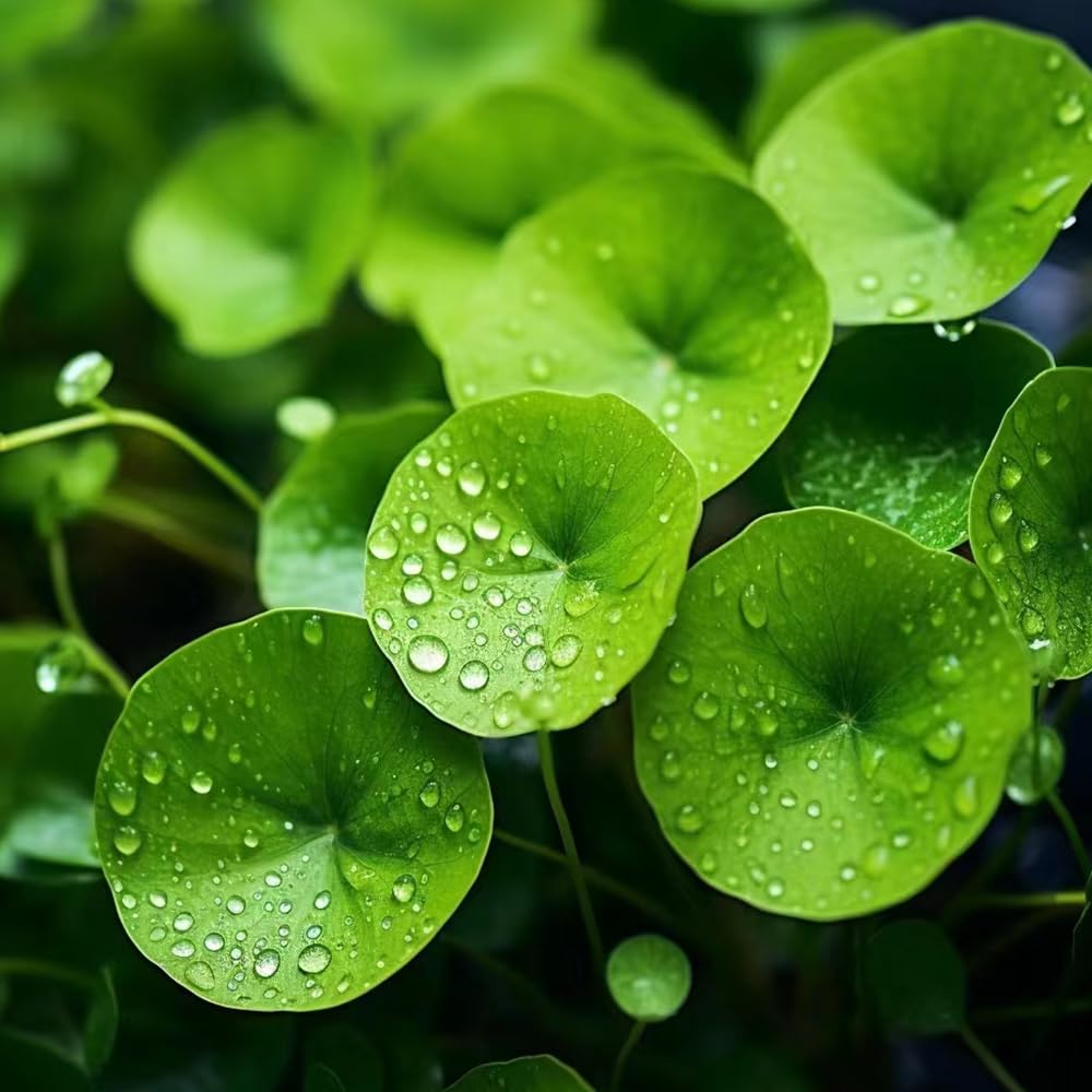 100 piezas de semillas de acuario de ombligo de agua, Hydrocotyle vulgaris, semillas de bonsai, planta de balcón planta de ombligo de agua semillas de acuario, plantas acuáticas para acuarios, plantas