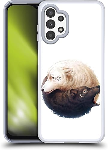 Head Case Designs Officially Licensed Jonas JoJoesArt Jödicke Yin Yang Wolves Creatures Soft Gel Case Compatible with Samsung Galaxy A13 (2022)