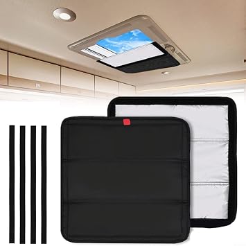 RV for skylight Shade, Foldable Height Adjustable for caravan Roof Win-dow Cover, RV Vent Sun Shade Heat Shields for RVs Campers Travel Trailers, 41 * 41cm