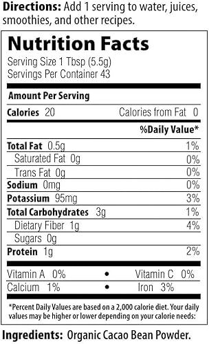 Miniatura 4 de Polvo de cacao orgánico fermentado.
