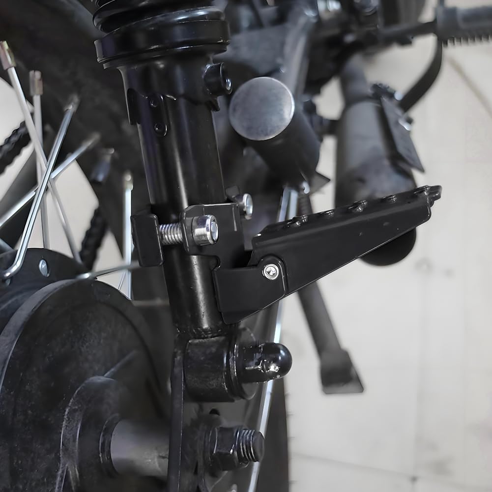 Przedłużenie pedałów motocyklowych, 1/2 pary tylnych podnóżków pedałów, składany, motocykl w stylu retro, do mocowania, podnóżków, podnóżków, części podestów, uniwersalne części rowerowe (1 para)