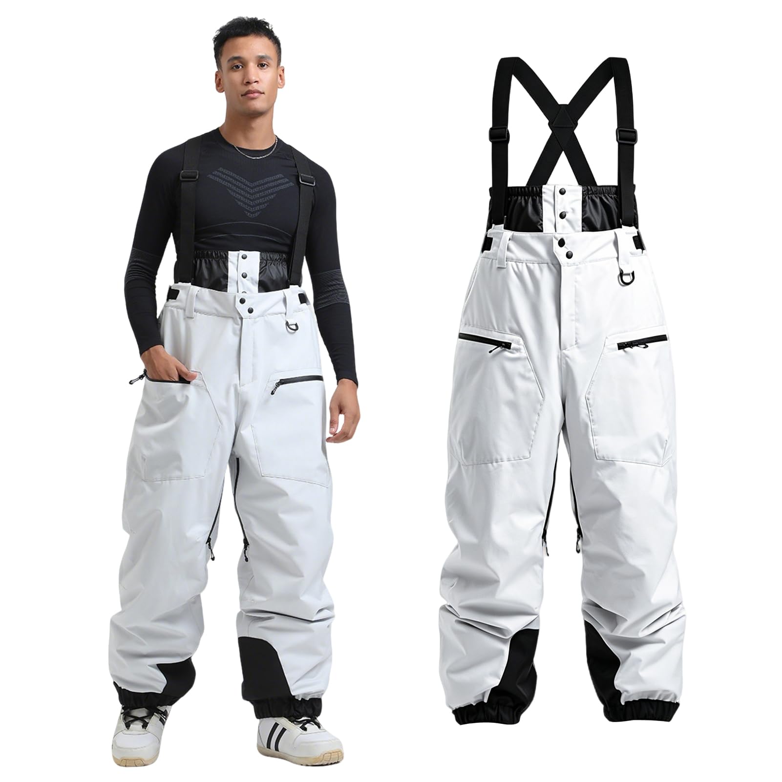 Pantaloni Da Sci Impermeabili, Pantaloni Da Sci A Vita Alta Unisex Uomo
