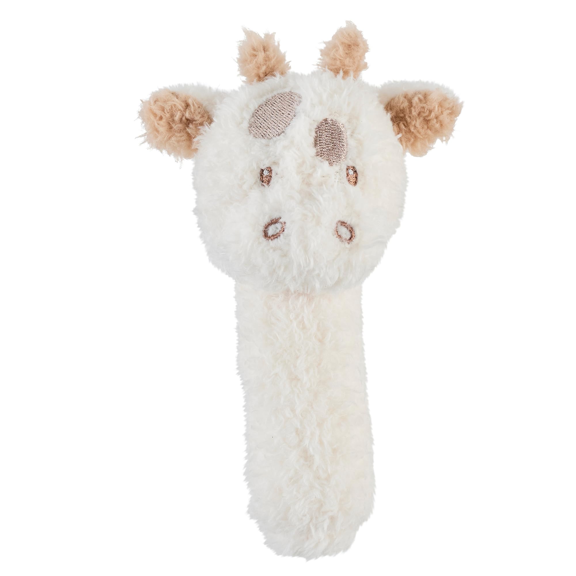 Nattou Baby Rattle Toy, Funny Sounds, Extra Soft Cuddly Teddy Fabric, First Playmate, Machine Washable, 100% Polyester