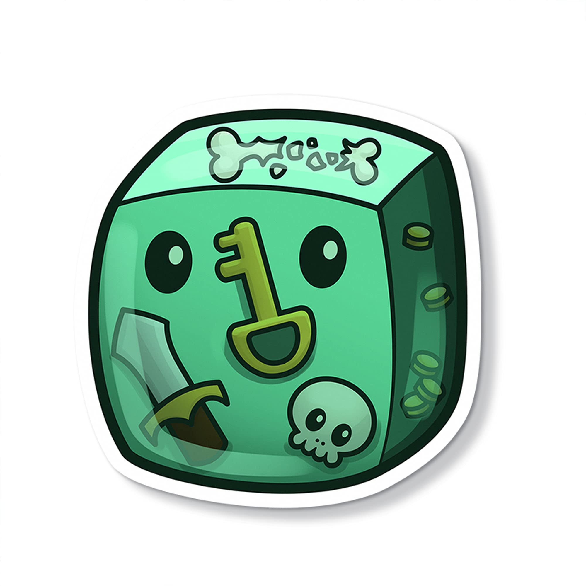 Gelatinous Cube- DnD - Original Artwork Sticker