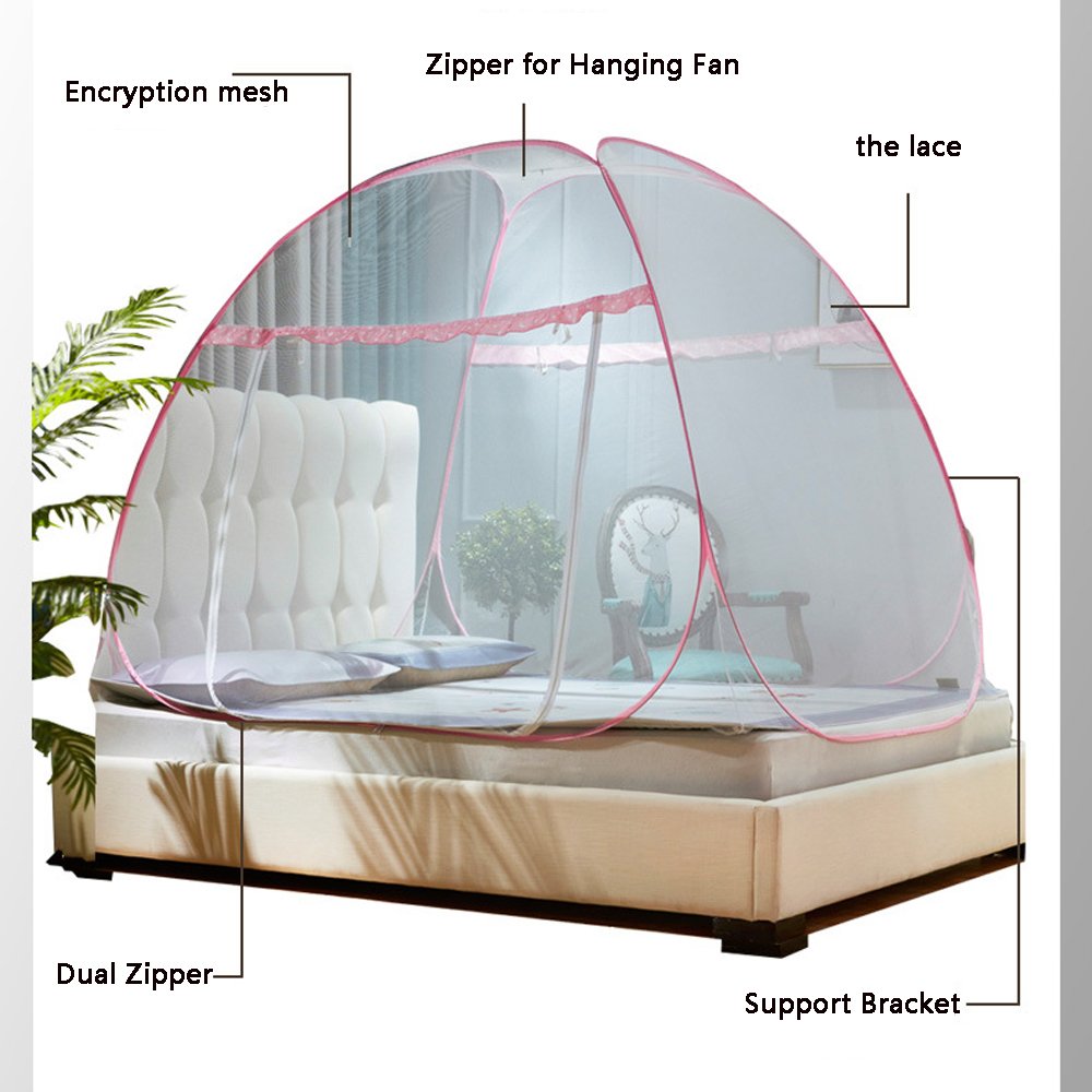 Moustiquaire dôme Pop-up Pliable Tente moustiquaire Jouer Tente Facile à Installer Répulsif pour Les Insectes pour lit Camping Voyage Home extérieur