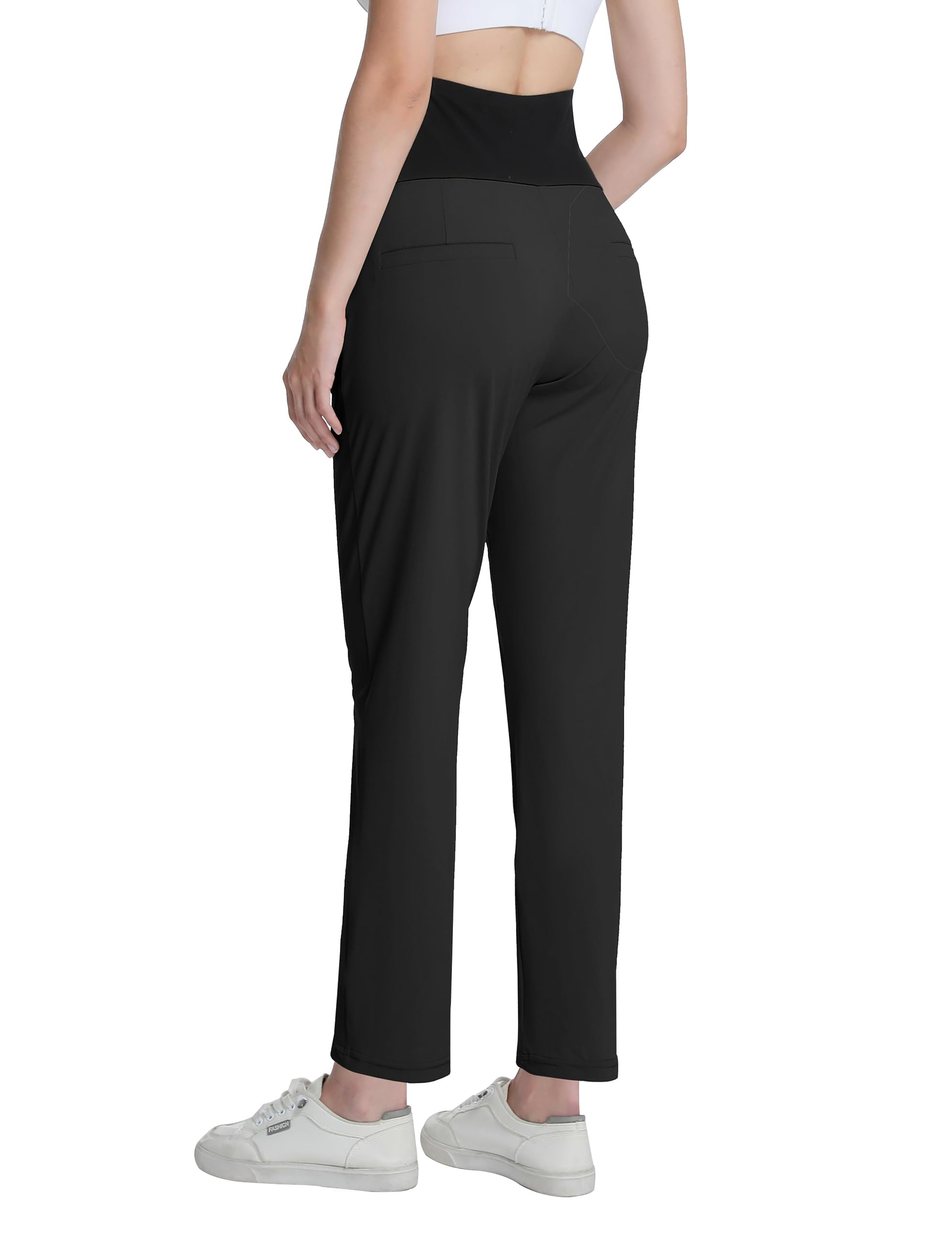 Umstandshose über dem Bauch Schwangerschafts Hose Elegante Golfhosen Arbeitshose Business Hosen mit Taschen