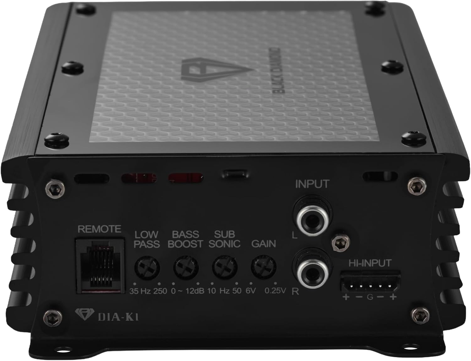 Black Diamond Dia-K1 1-Channel Monoblock Car Amplifier – Class D, 1800W Max, 250W RMS @ 4Ω, Remote Bass Knob, Overload & Thermal Protection