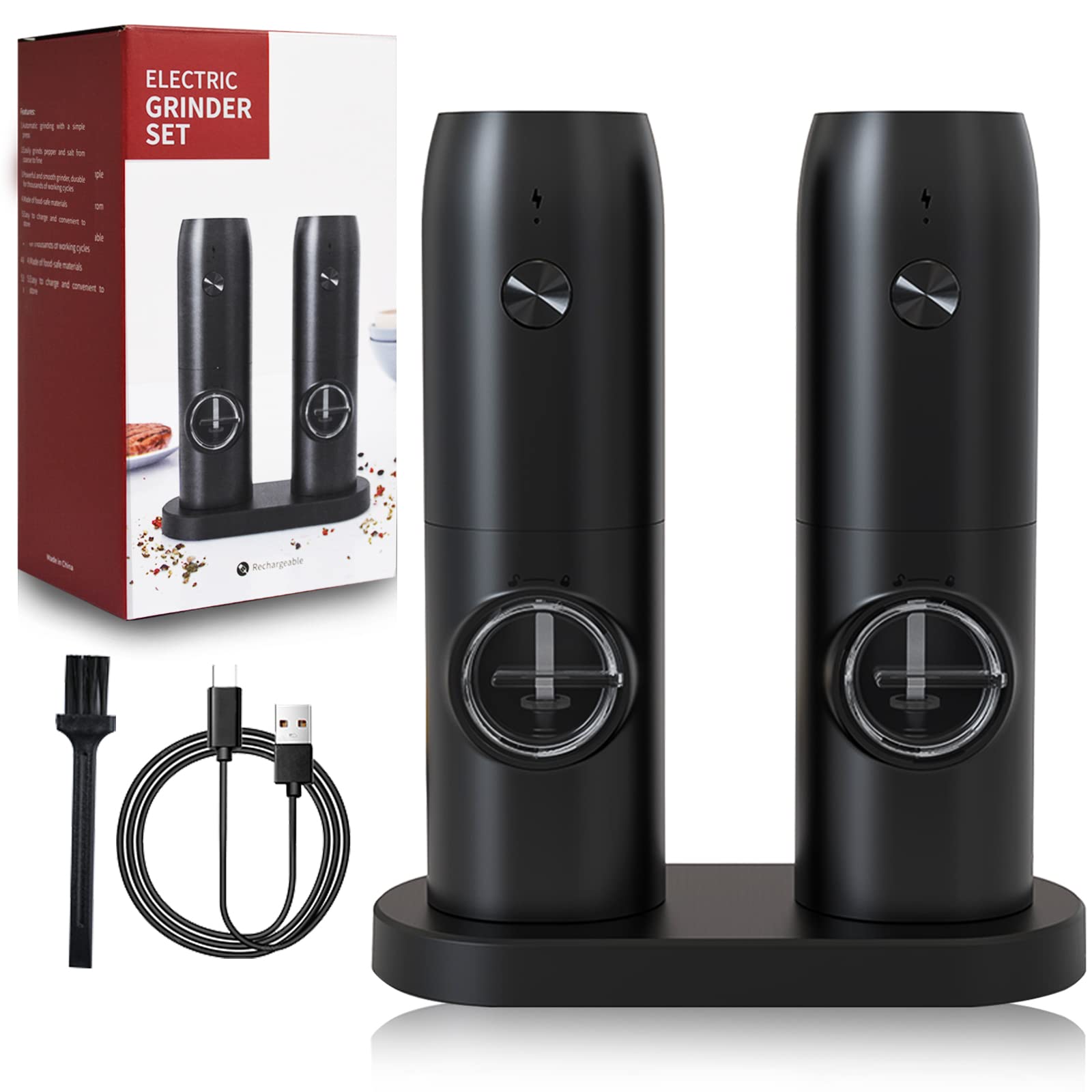 Automatic Salt and Pepper Grinder Set