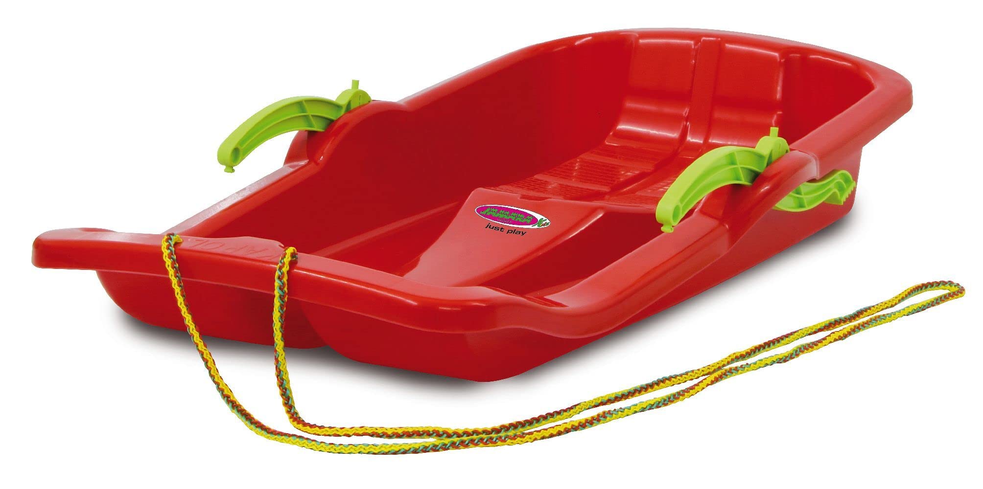 Jamara 460364 - Snow Play Bob Karol con Freni 80cm rosso – Costruzione aereodinamica e robusta, Sedile confortevole ed ergonomico, Direzionabile