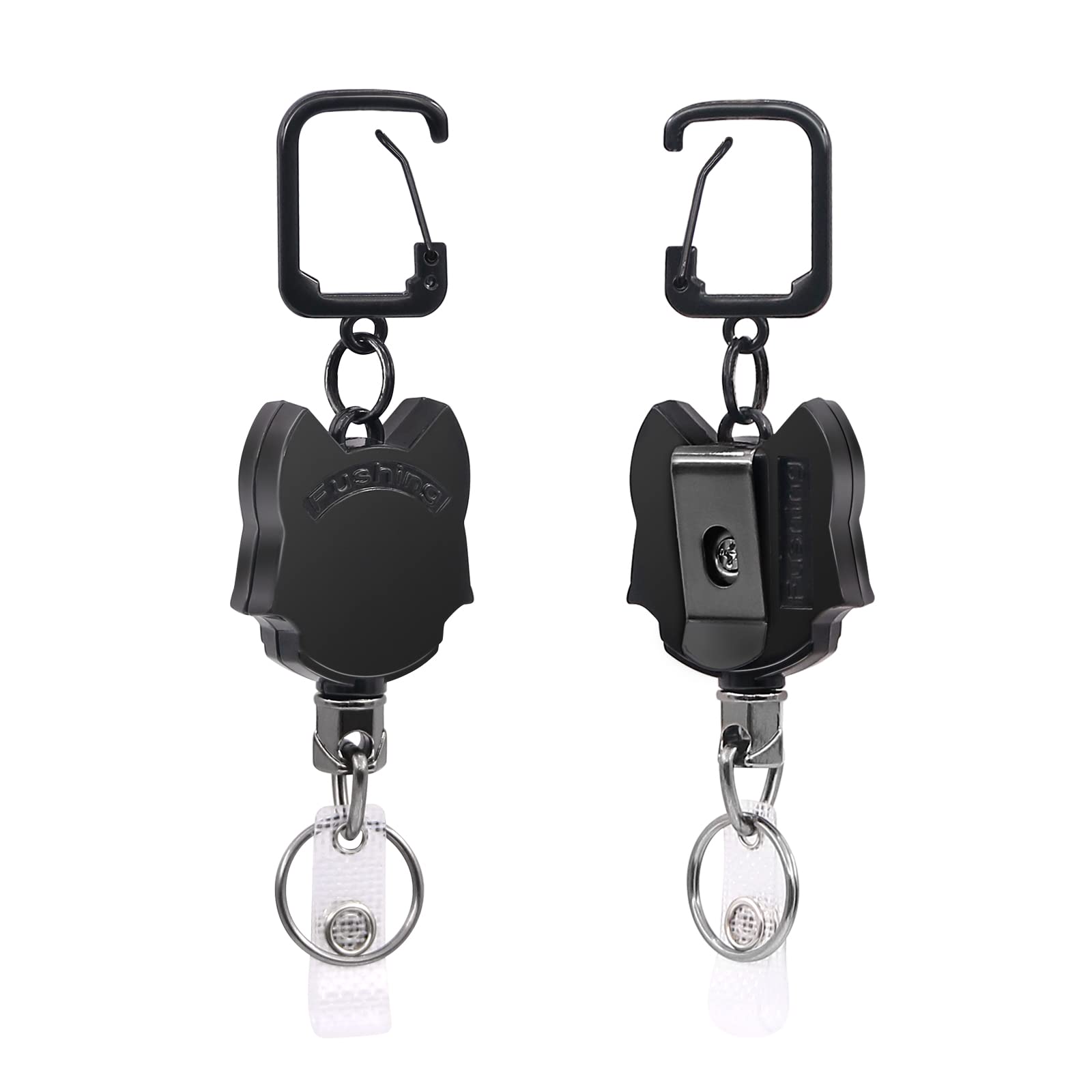 Sponsored Ad – Retractable Keychain Keyring Heavy Duty - BiaoGan 2 Pack Metal Retractable Badge Holder Key Reel, 80cm Cord,200 Grams,Carabiner Key Chain Keychain with Belt Clip, Hold Up to 15 Keys and Tools