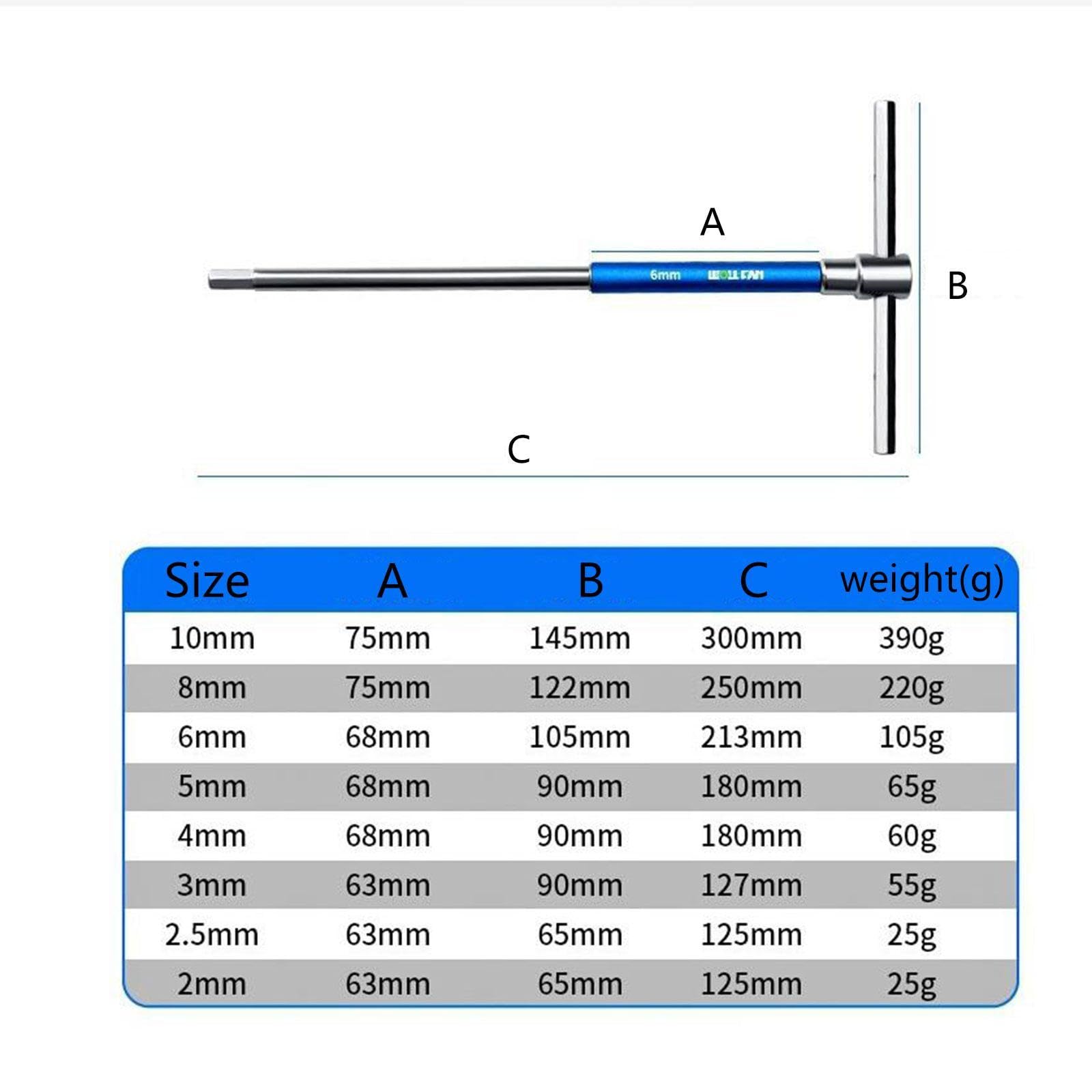 Llave Allen T Antideslizante 10 Piezas