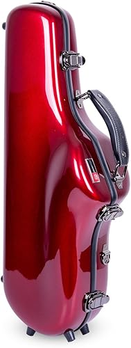 Crossrock Estuche para saxofón alto, fibra de vidrio rígida con correas para mochila, color plateado (CRF1000ASSL)