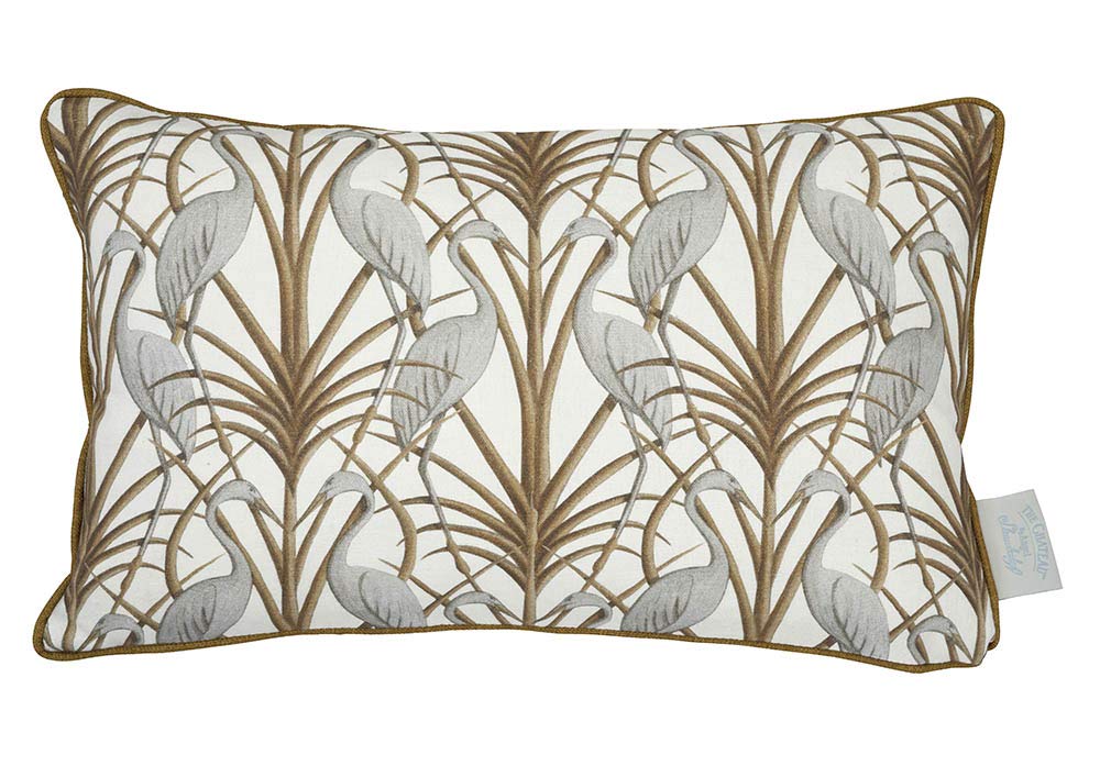 The Chateau by Angel Strawbridge NOUVEAU HERON Cushion - CREAM - Polyester Filled - 30 x 50cm