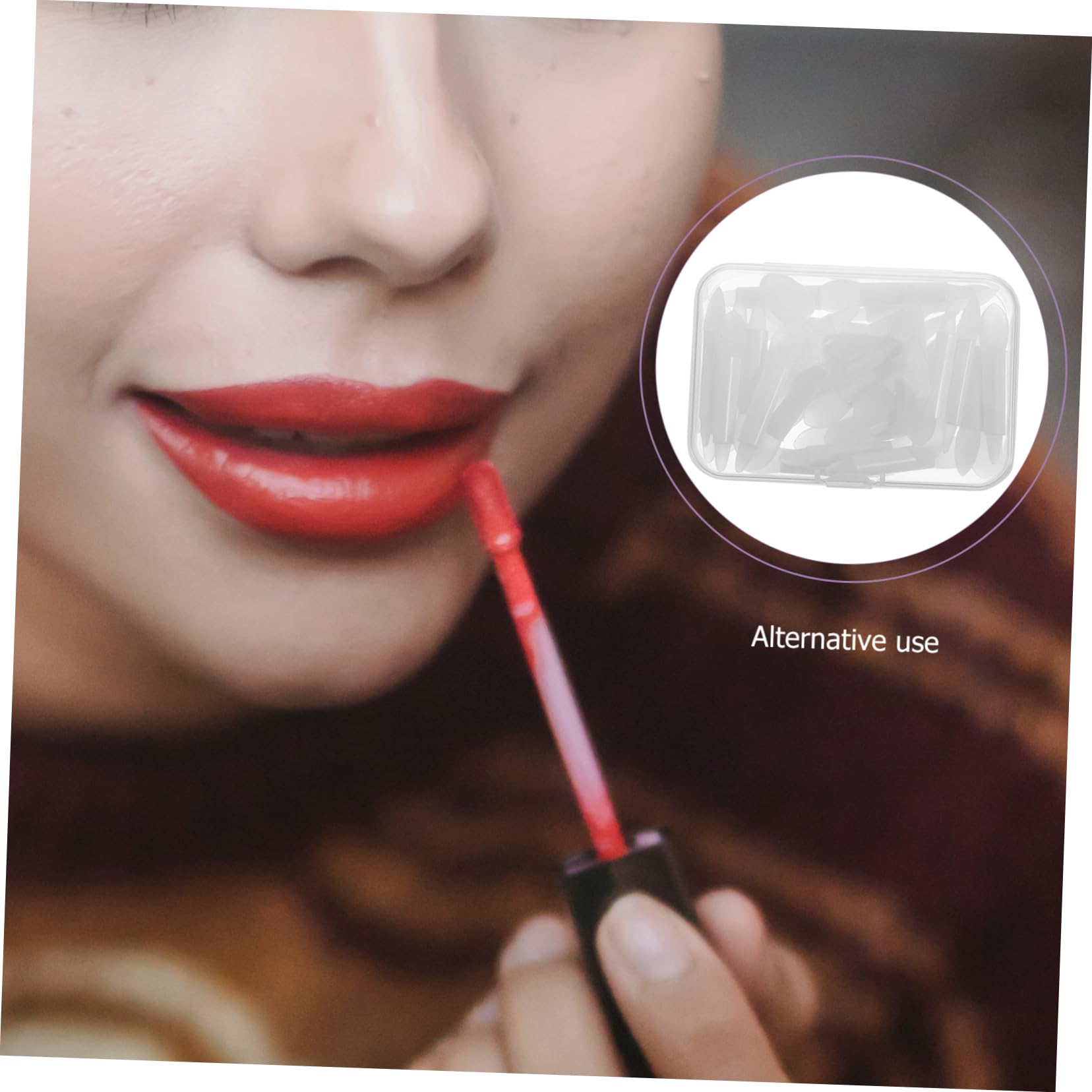 minkissy 5juegos Brochas De Maquillaje De Para Labios y Aplicador Reutilizable y Herramienta De Para Mujeres y Aprendices De Maquillaje