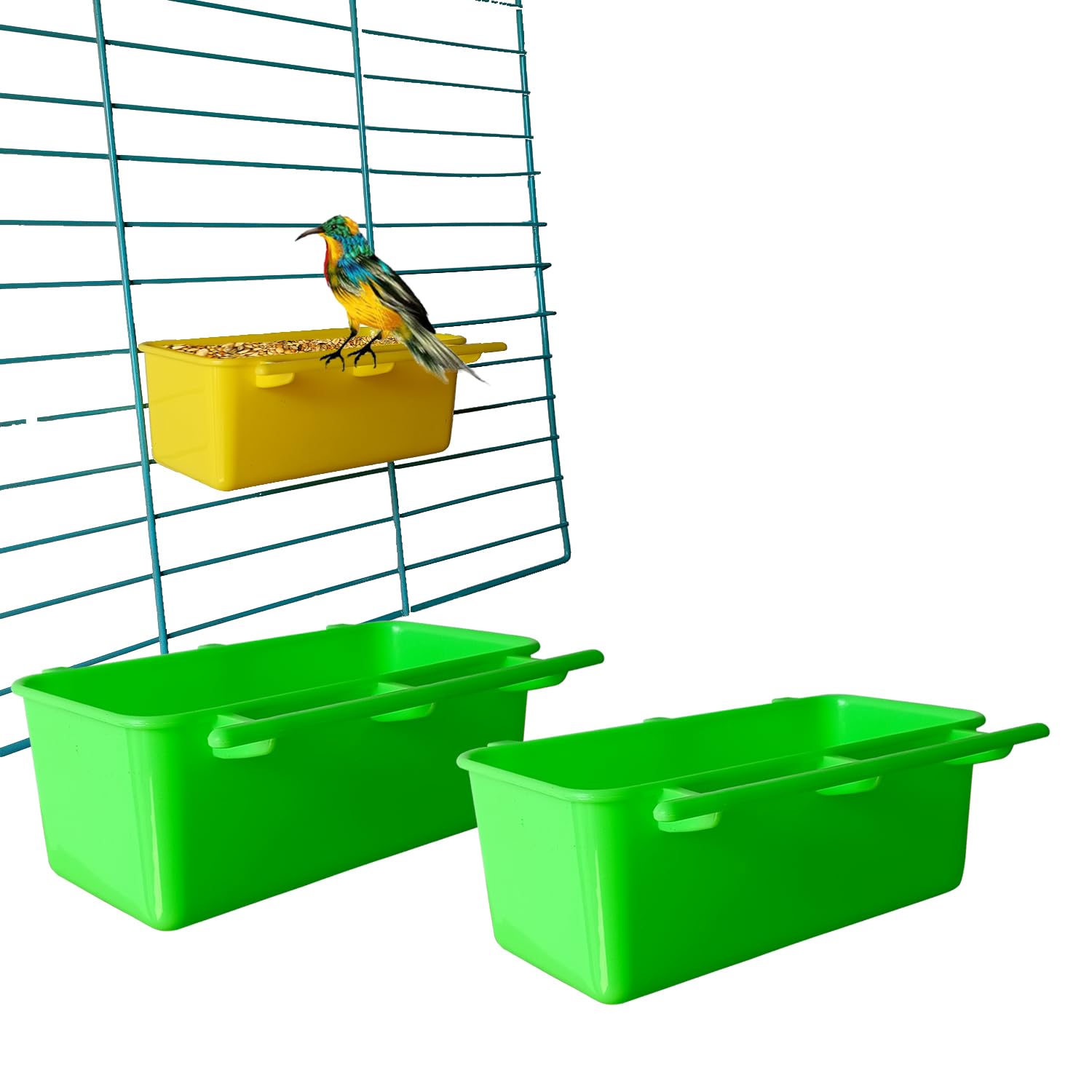 Jainsons Pet Products Bird Food Feeder Hanging Container Birds Cage Durable Plastic Container Bird Feeder Food Bowls Container for Small Love Birds, Finches, Cockatiel, Parakeet, Budgie 2 Pcs (B0CV5SXQX4) Amazon Price History, Amazon Price Tracker