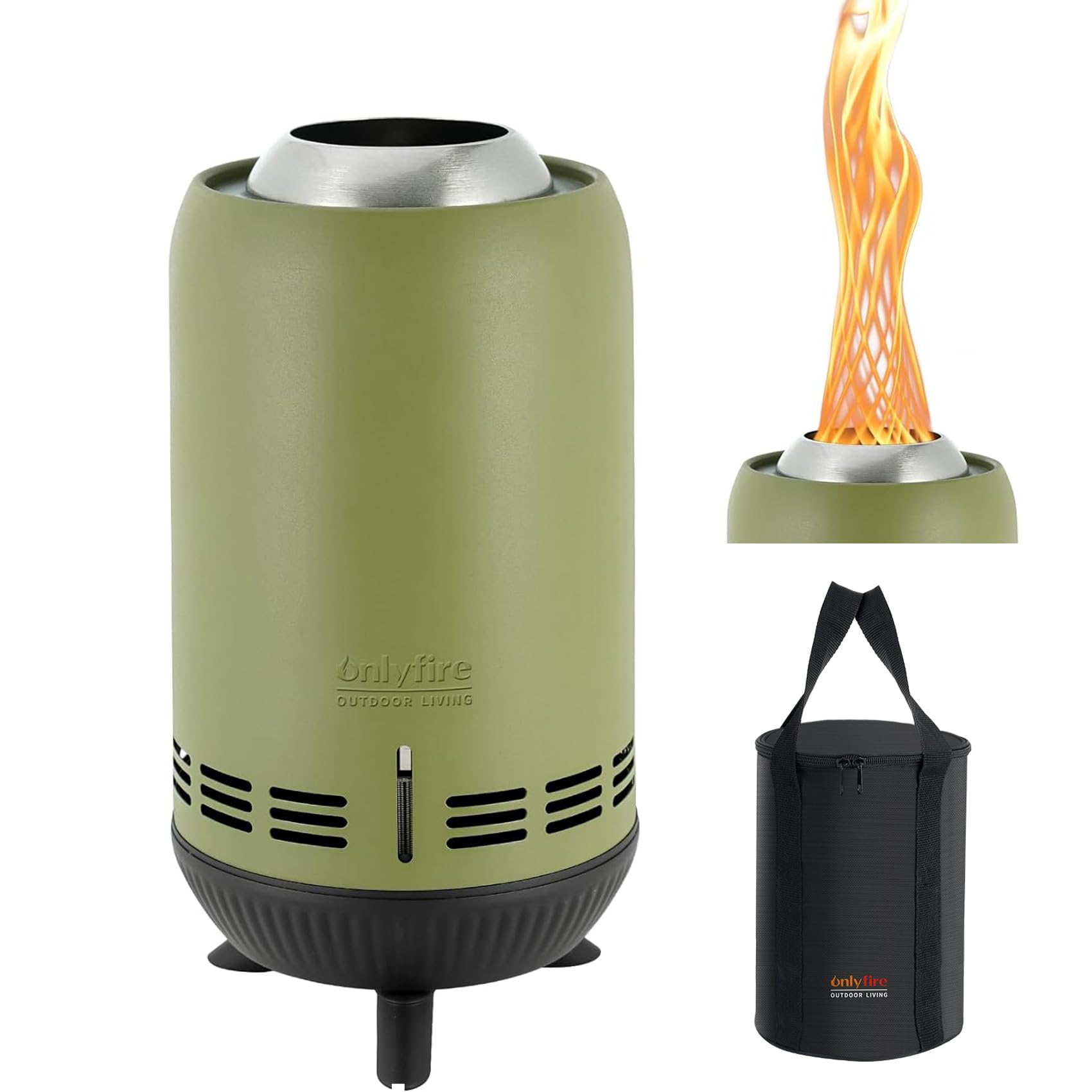 Braciere Senza Fumo Onlyfire Con Borsa - Legna O Pellet, Per Campeggio, Giardino E Tailgating, Design Sicuro - Foto 2