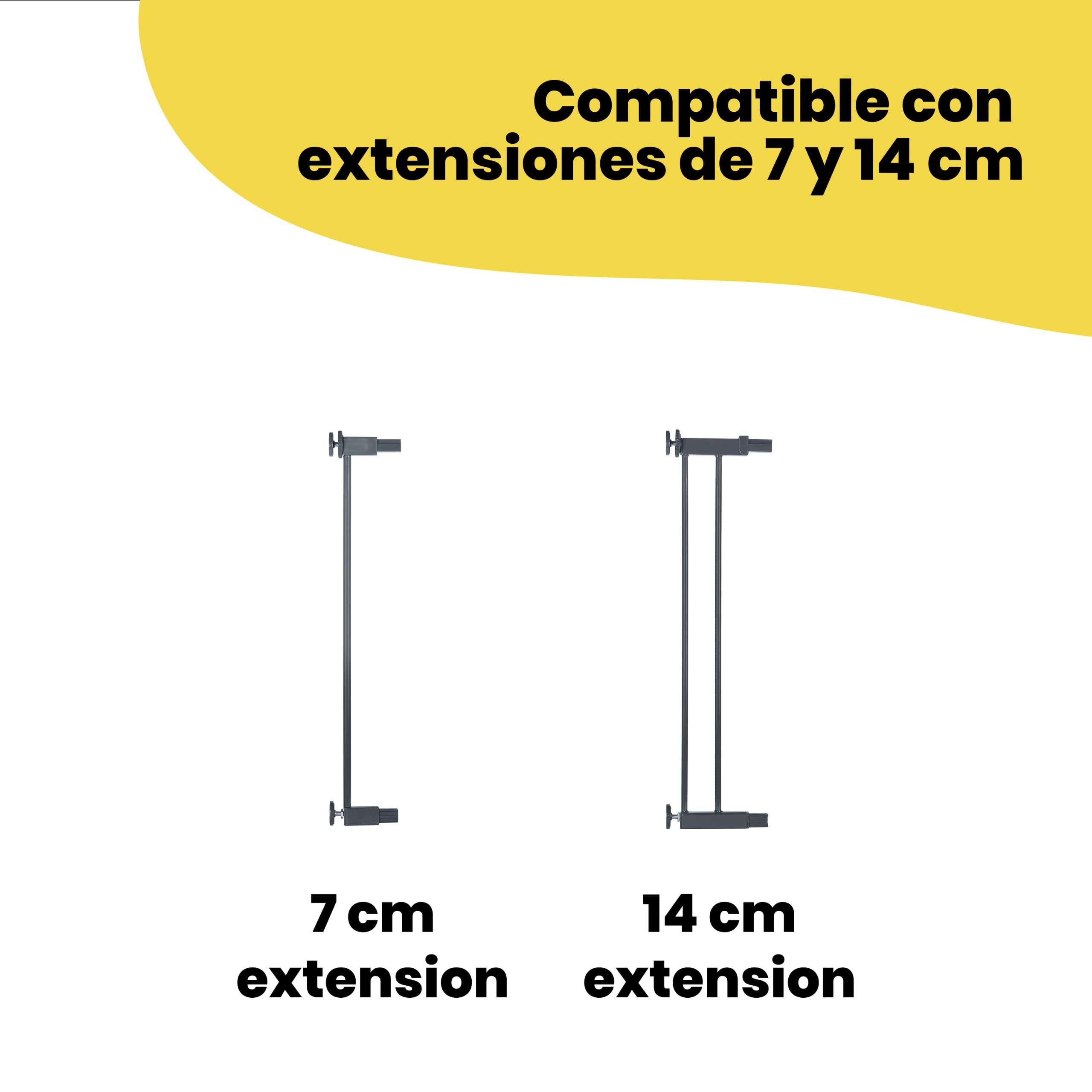 Safety 1st Easy Close Metal, Barrera Seguridad Niños Escalera Presión, 73–80cm (máx. 108cm), Valla Seguridad Infantil Fácil Cierre, Abre 1 Mano, Sin Tornillos (Sin Taladros), Doble Bloqueo, Negra