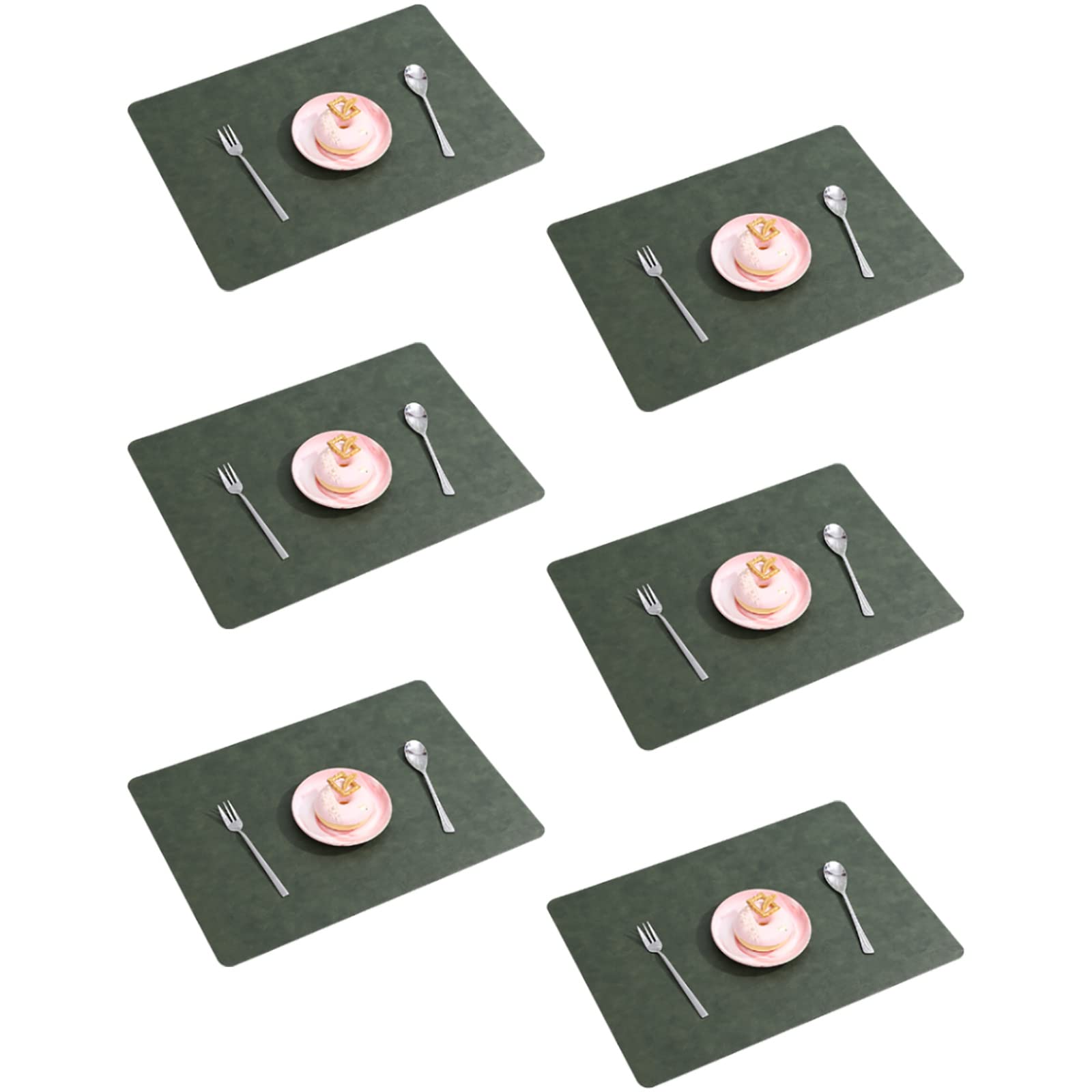 Lot de 6 sets de table en PVC résistant à la chaleur pour une protection élégante du mobilier