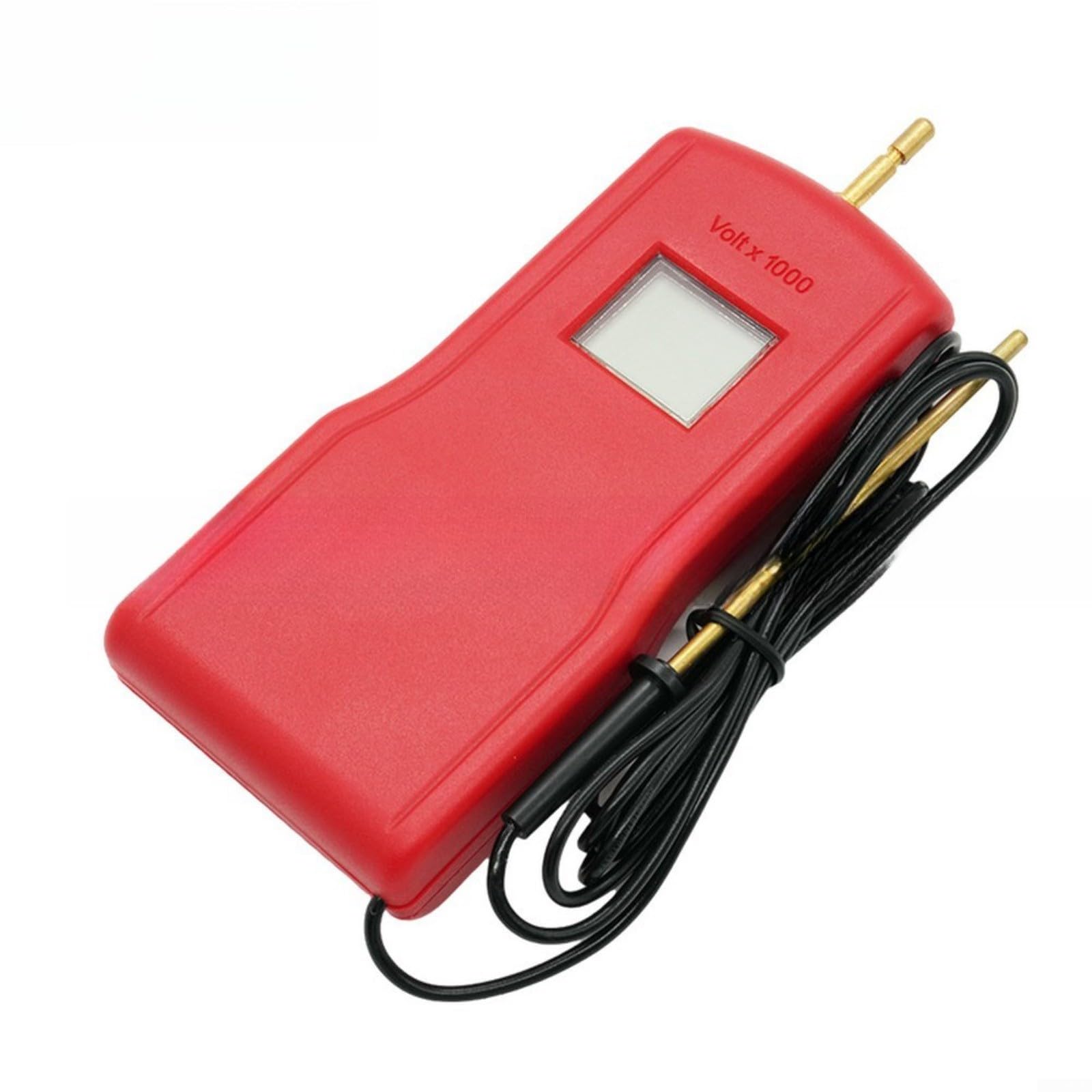 Tester elettrico per recinzioni con retroilluminazione | Misura fino a 15000 V per bovini e pecore, alloggiamento robusto per pascoli, tester di tensione rosso