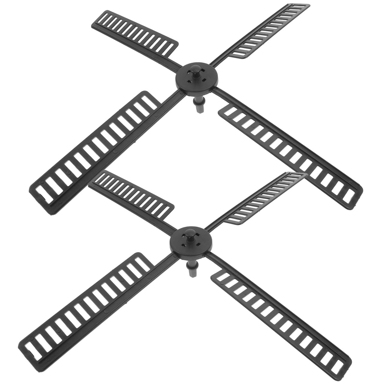 Yardwe 2 Sets Replacement Garden Windmill Blades, Plastic Sail Parts for Outdoor Solar Lighthouse Decor, Windmills Spinners Accessories, Black