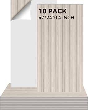Acoustic Panels, 10Pack, 48x24inch, Large Sound Proof Panels, Camel