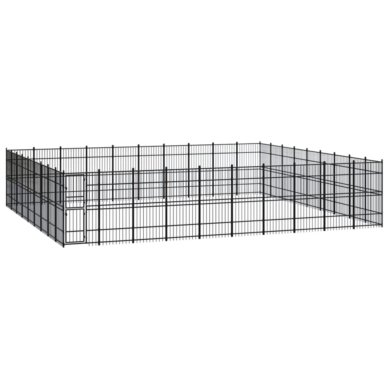 ZEYUANOutdoor Dog Kennel Steel 82.94 m²,Dog Crate,Dog Cage,Medium Dog Crate