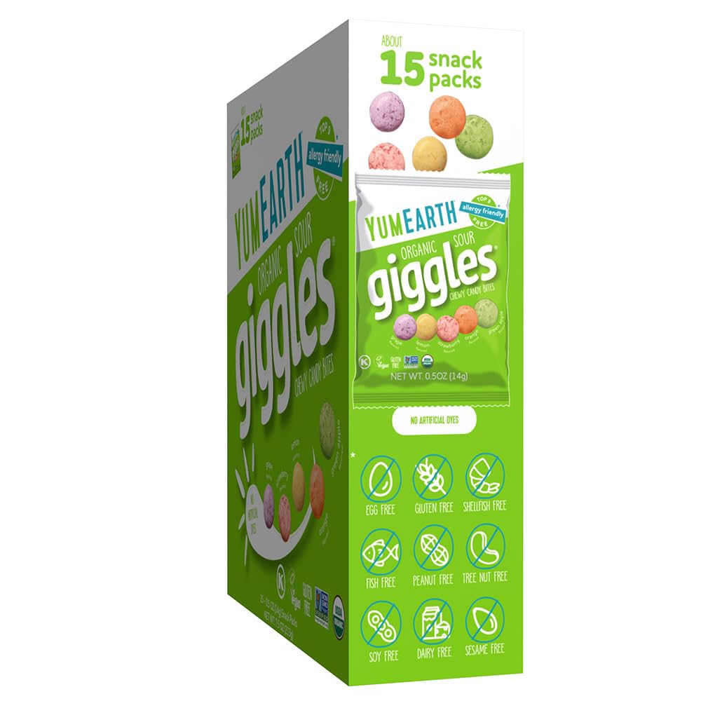 Yumearth, Organic Sour Giggles Value Size Box, 7.5 Ounce | Sour