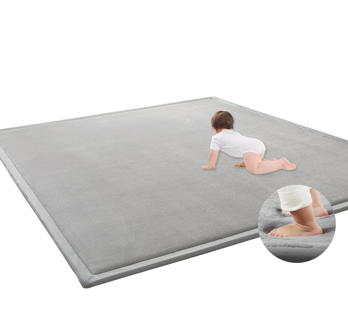 Grand tapis de jeu tatami en velours pour salon et yoga