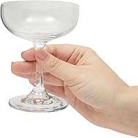 Vista 5 de Juvale Coupe - Juego de 6 vasos de 7 onzas, transparentes, de inspiración vintage, aptos para lavavajillas, para fiestas y bares, copas de champán