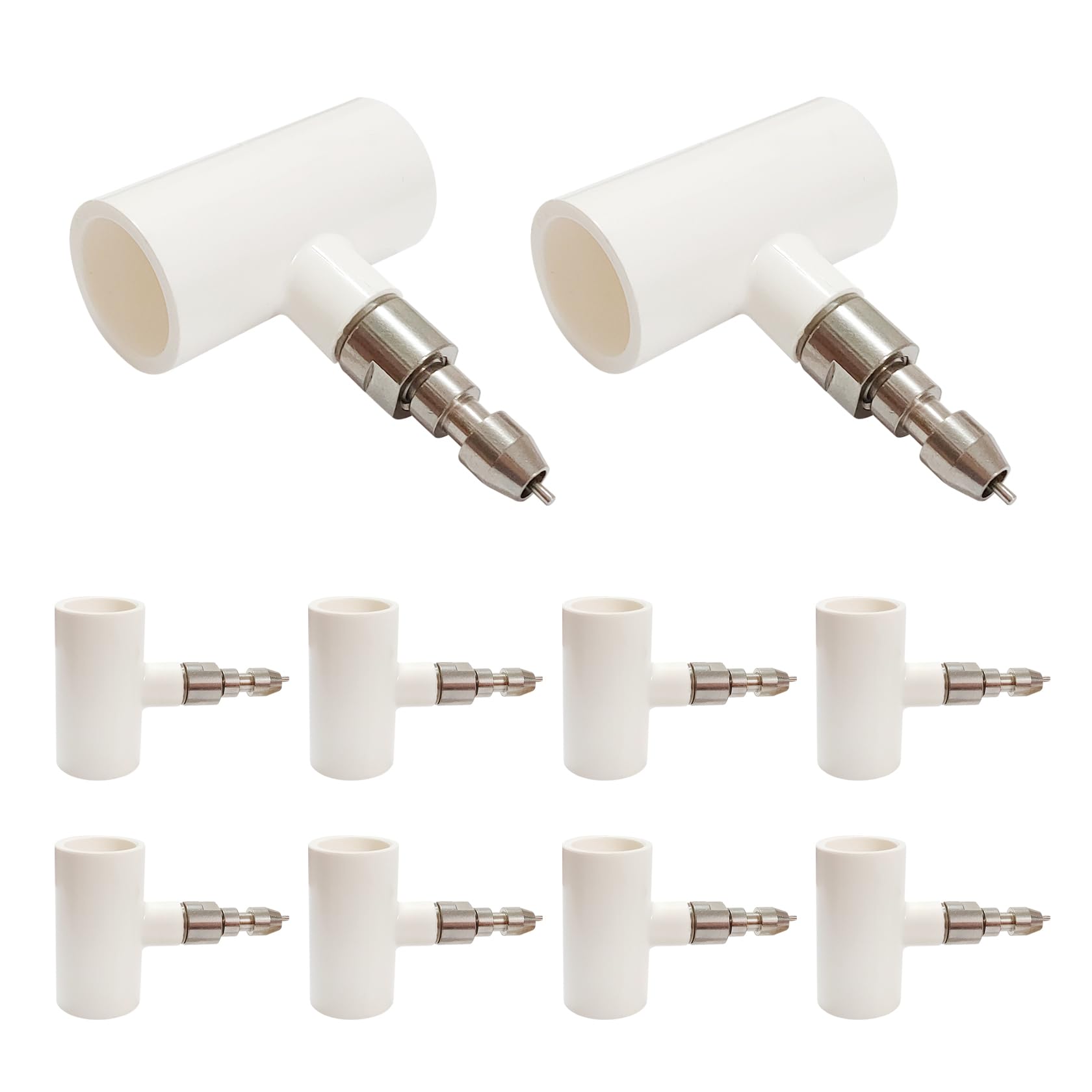 10 Sätze Automatische Edelstahl Kaninchen Nippel Trinker mit PVC-Rohr für Kaninchenzucht Wassersystem