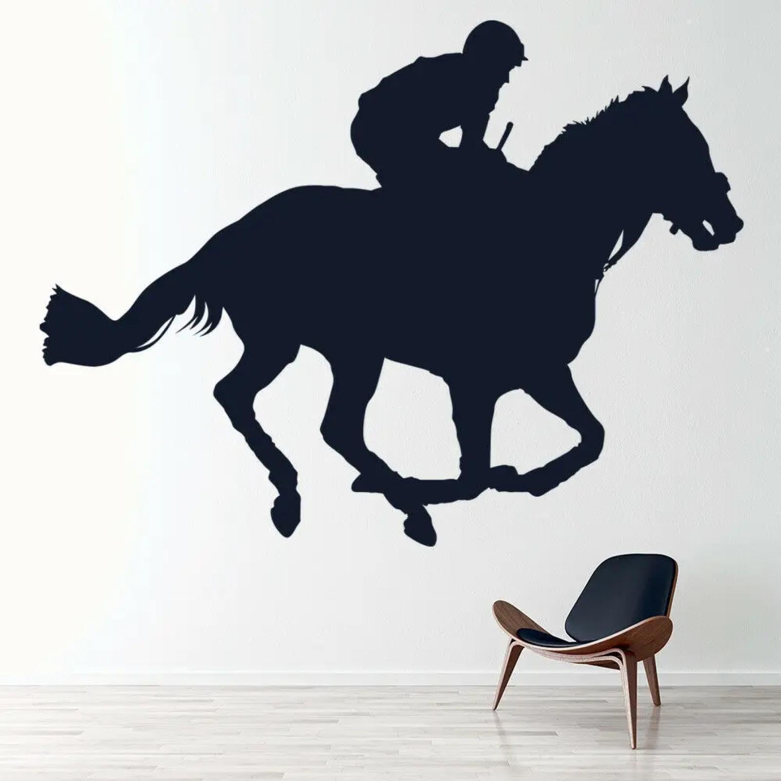 Knight Sports Horse Racing Wall Sticker Animal Art Mural Window Sticker Horse Riding Venue Decoration
