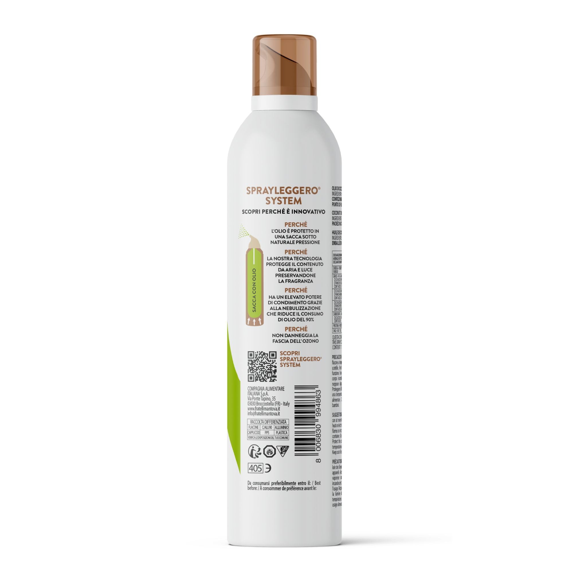 SPRAYLEGGERO Huile de Noix de Coco SPRAY 6x200ml