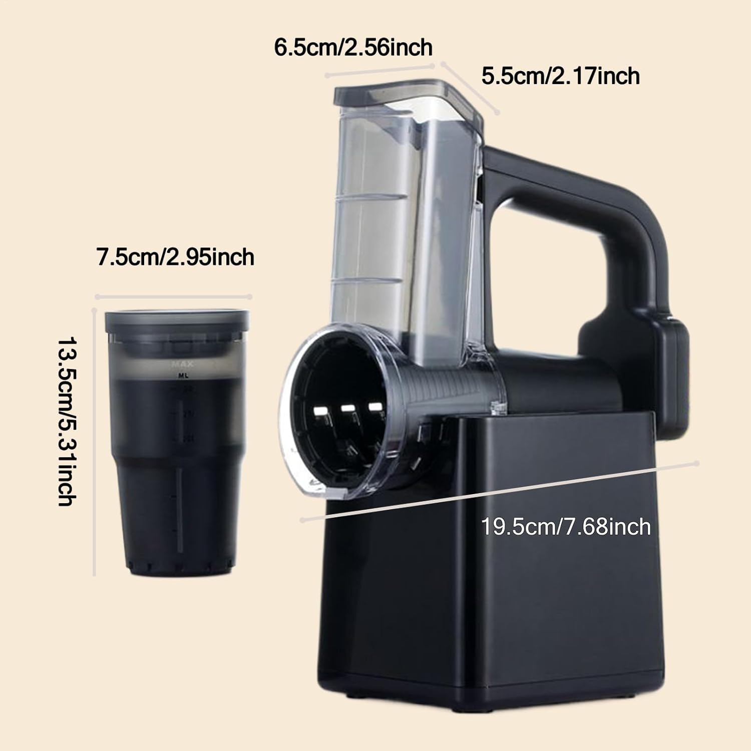 Rechargeable Automatic Cheese Grater - Battery Rasp, Multi Unit Motorized Dicer for Cabbage Slicing, Portable Mill with Blades, Culinary Tools, Electronic Whittler for Carrot, Nut and Potato
