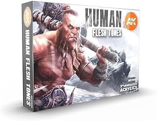 AK Interactive Human Flesh Tones - Plastic Model Building Paints and Accessories # 11603