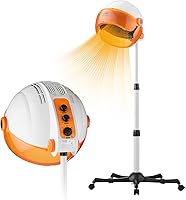 VEVOR 1875W Hooded Bonnet Hair Dryer: Adjustable Height, 9 Settings, Timer & Wheels for Salon-Quality Home Drying